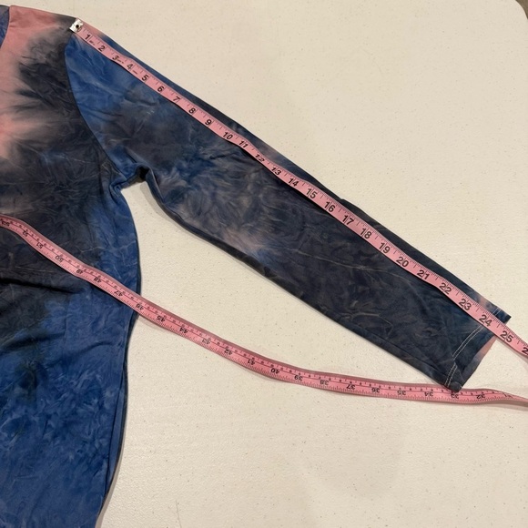 Umgee Tie Dye Tunic Top Mini Dress Blue & Pink Long Sleeve Women’s Size Small - Picture 5 of 10